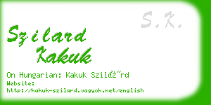 szilard kakuk business card